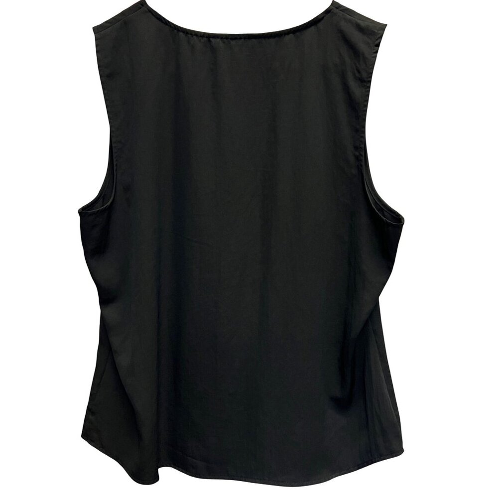 Sew-ers Delight Croft & Barrow Womens Black Sleeveless Tank Blouse XL - Picture 2 of 4
